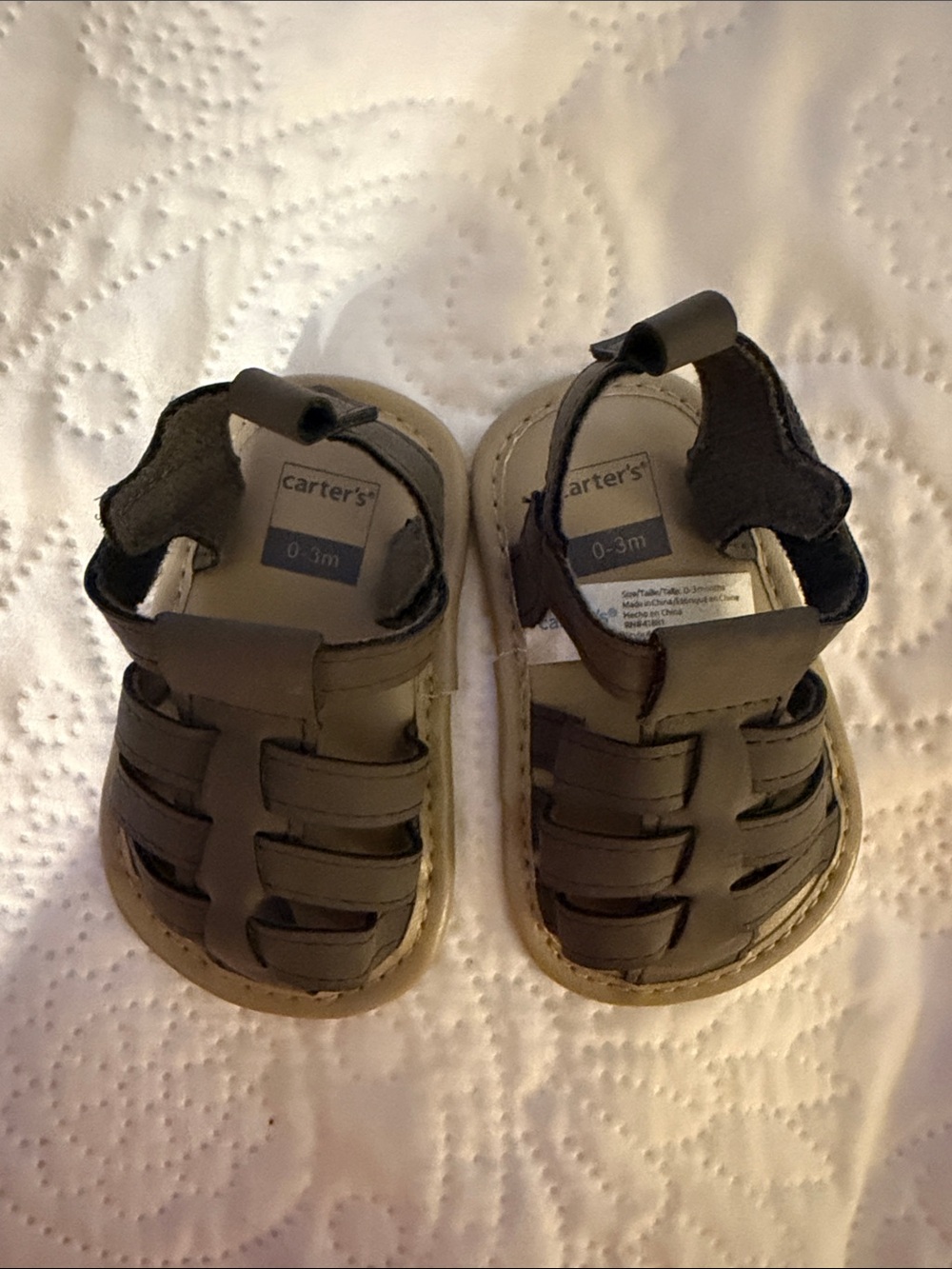 Carter's Tan/Brown Baby Fisherman Sandals